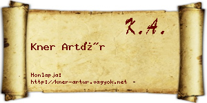 Kner Artúr névjegykártya